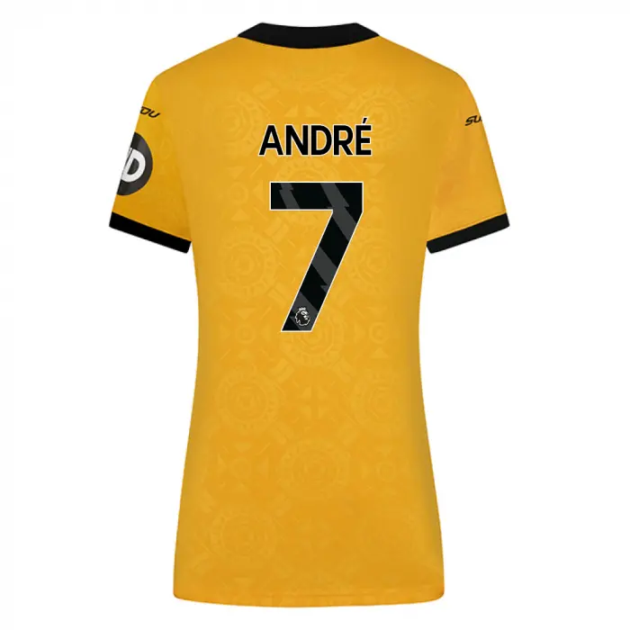 Wolverhampton Wanderers Shop | 2025-26 Wolves Home Shirt – Womens ANDRÉ 7 Wolverhampton Wanderers Merchandise